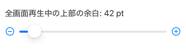 上部の余白